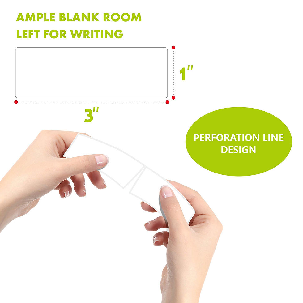 Thumbnail: 1000 Blank Freezer Labels Water Oil Resistant Removable Line Containers
