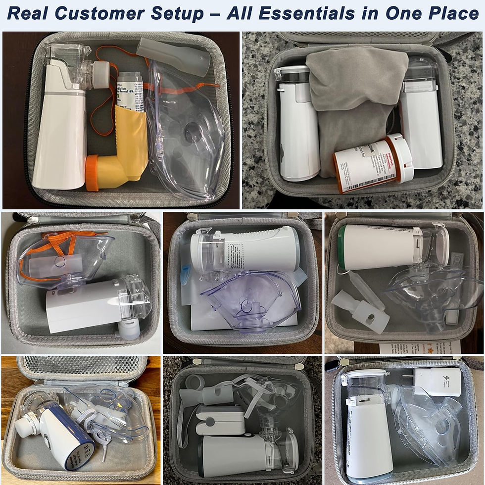 Thumbnail: Klawdsky Case for Portable Nebulizer, Travel Hard Carrying Medical Bag,