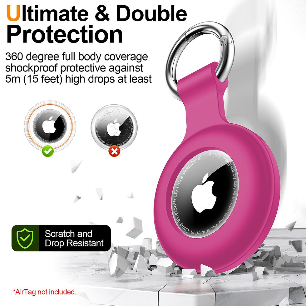 Thumbnail: Waterproof Airtag Holder, Anti-Scratch Keychain GPS Cover for Pets & Items