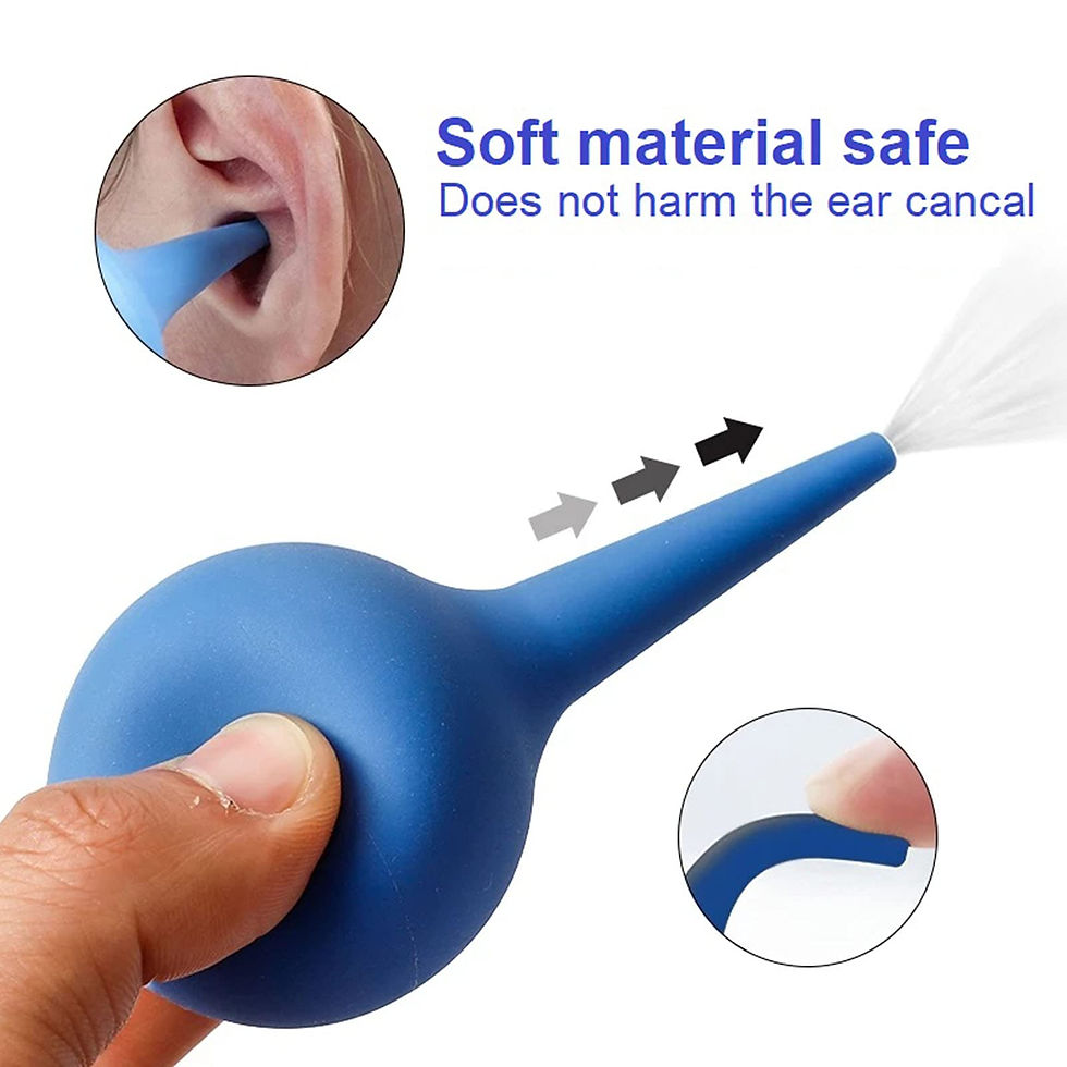 Thumbnail: Rubber Ear Syringe Bulb, 2 Pcs 60ml for Wax Removal, Reusable