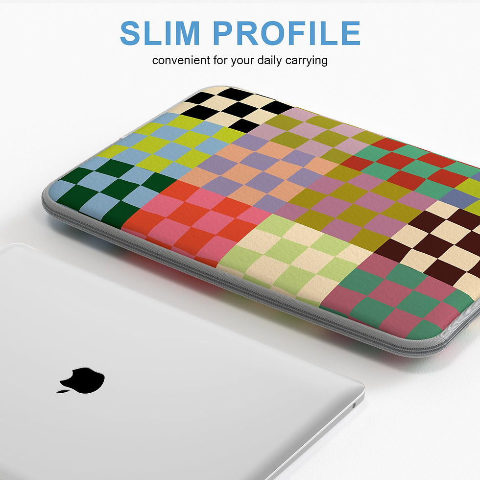 Thumbnail: iCasso 13" Laptop Sleeve for MacBook Air/Pro, HP, Dell, Colorful Checker
