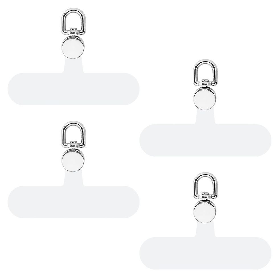 4PCS Phone Tether Tab, Rotatable TPU Lanyard Patch for iPhone & Android