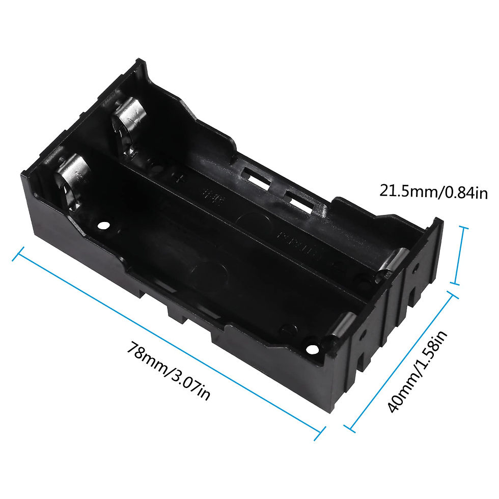 Thumbnail: 6PCS 18650 Battery Holders, 2-Slot Storage Boxes for DIY Circuits