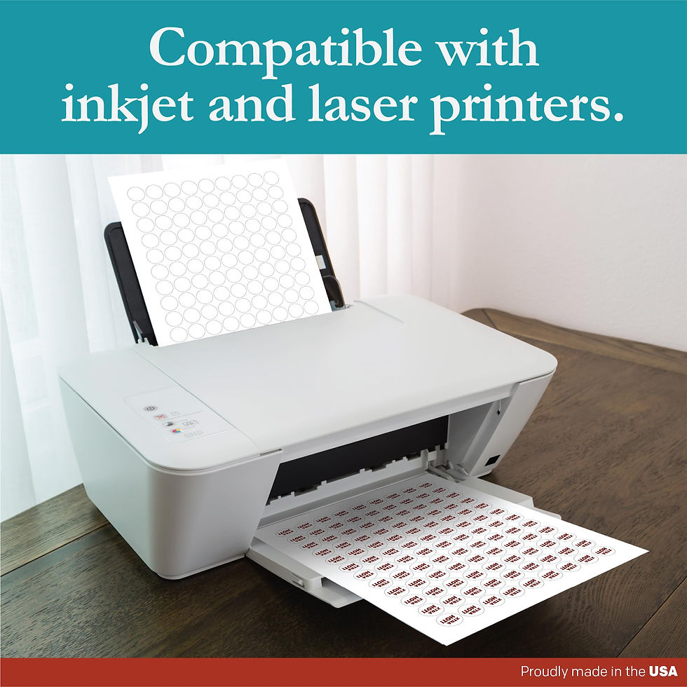 Thumbnail: Premium Label Supply Sticker Round Labels – 0.75" Laser/Inkjet Compatible White