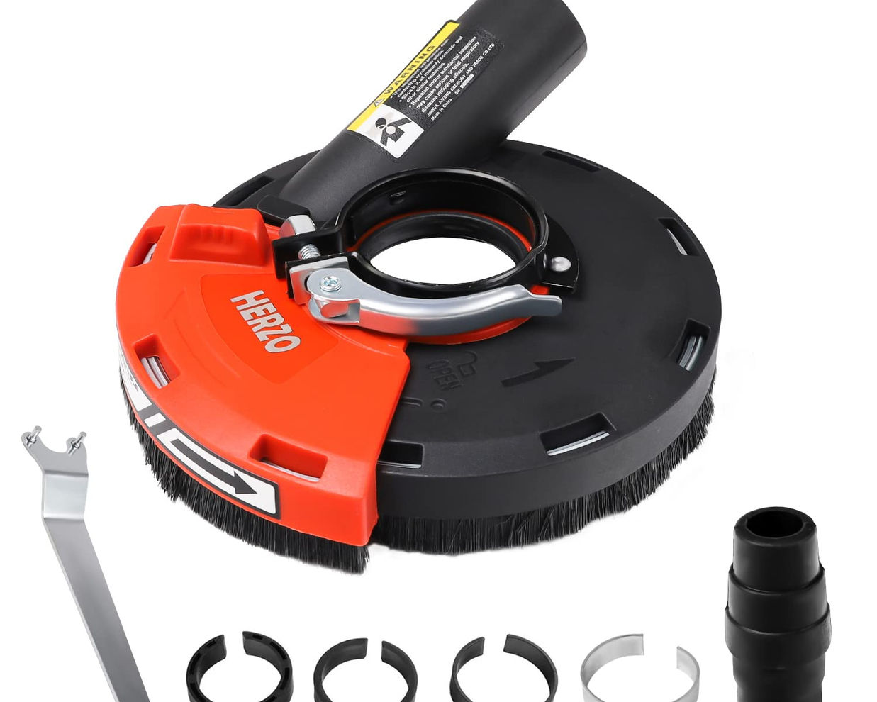 HERZO Dust Shroud for Universal Surface Angle Grinder 4/4.5/5 inch Grinding
