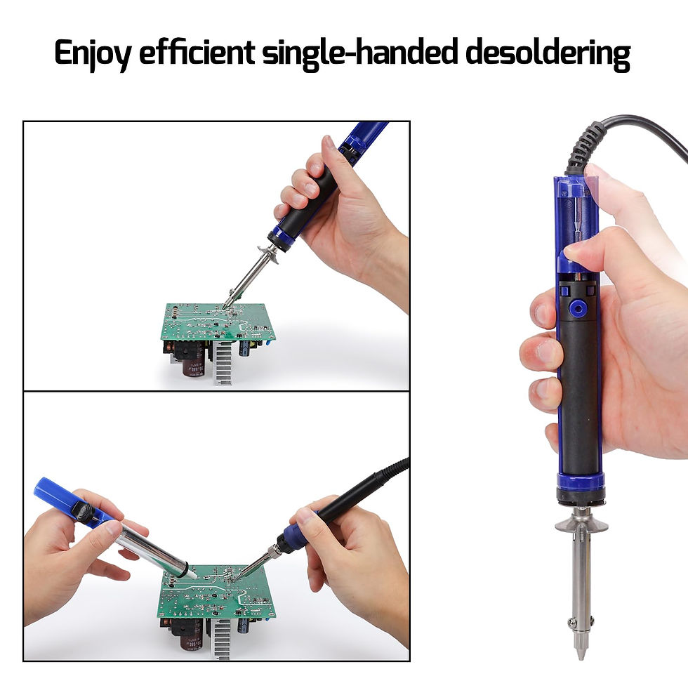 Thumbnail: WEP Iron Electric Solder Sucker with Tool 929D-V 2 IN Kit with Iron Stand,