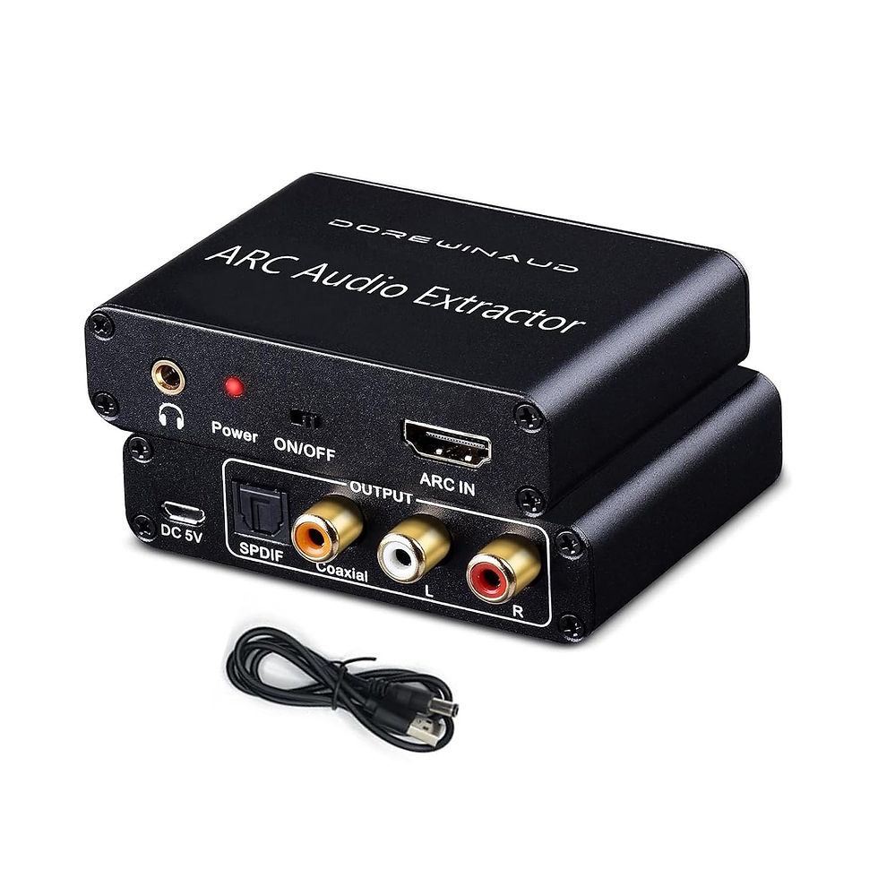 Thumbnail: HDMI ARC Audio Converter, / to 192KHz Optical/Coaxial/RCA/3.5mm Compatible