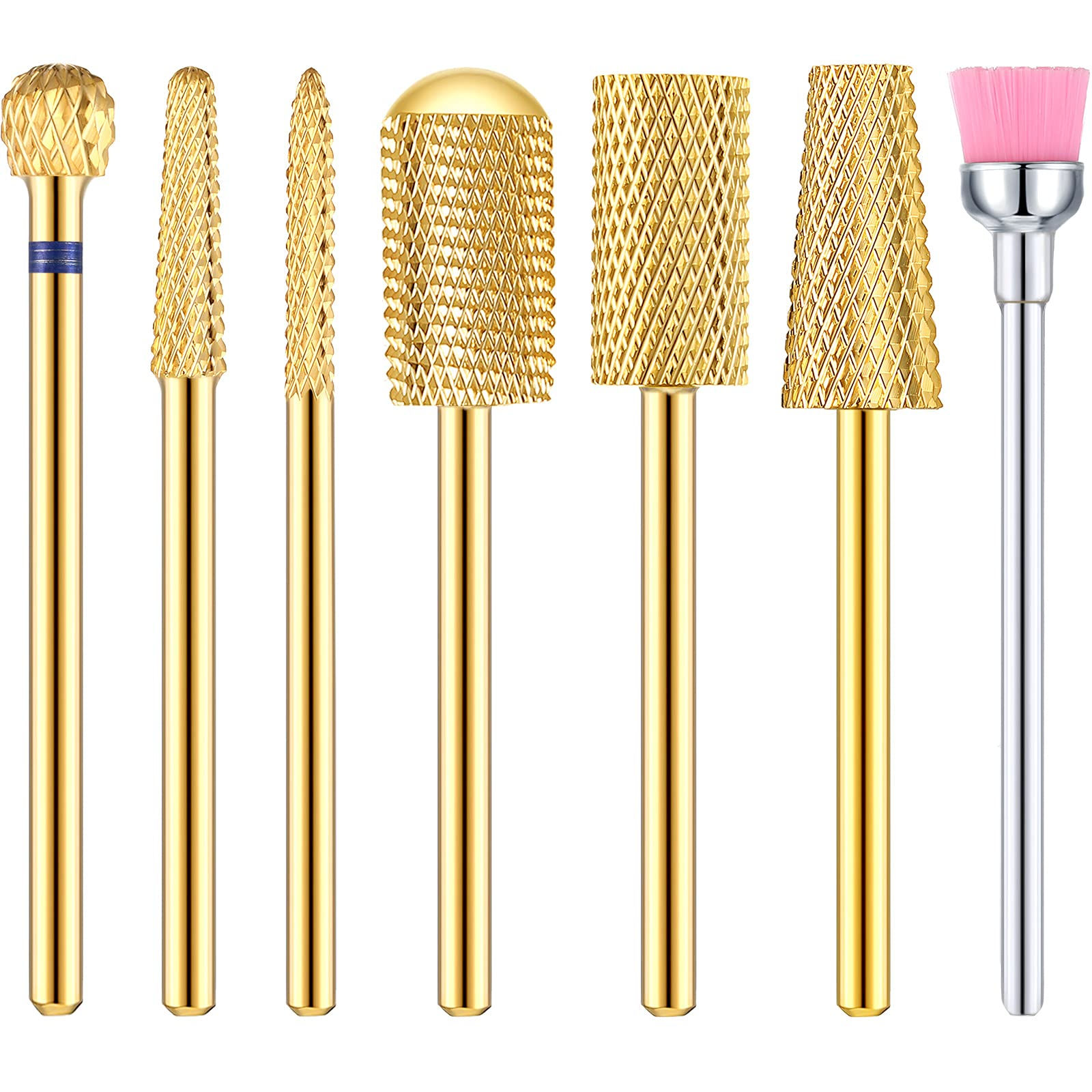 Hestya Pieces Nail Drill Bits Carbide 7 Set Tungsten Bits for Nails Electric