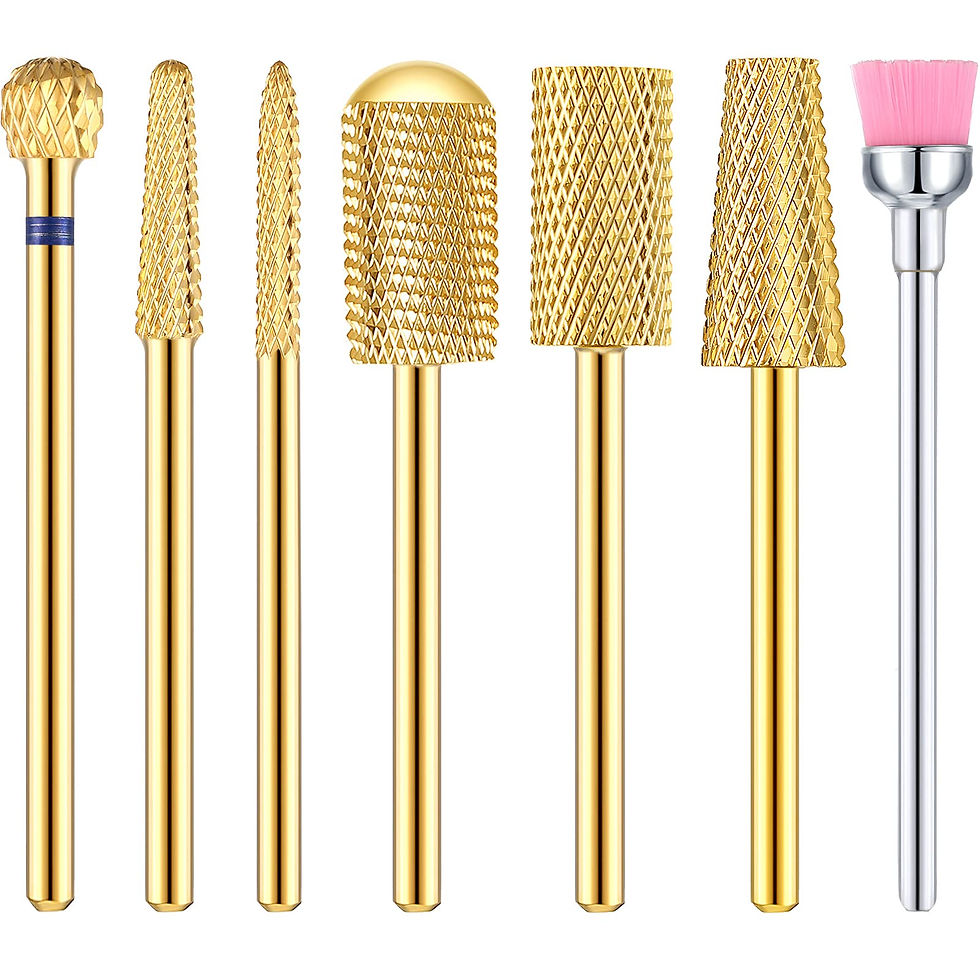 Thumbnail: Hestya Pieces Nail Drill Bits Carbide 7 Set Tungsten Bits for Nails Electric