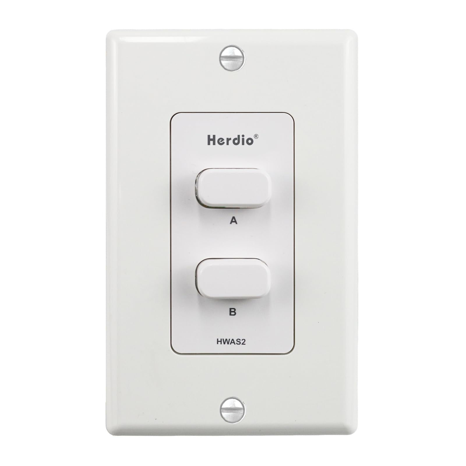 Herdio Speaker Selector Switch - Channel Audio in-Wall 2 Home Speakers