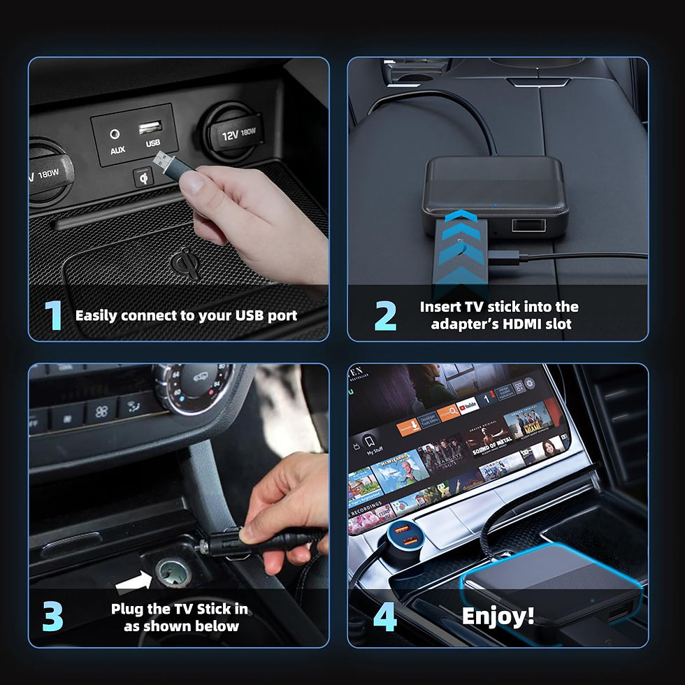 Thumbnail: Car TV HDMI to USB Converter for Fire Stick/CarPlay - Plug & Play