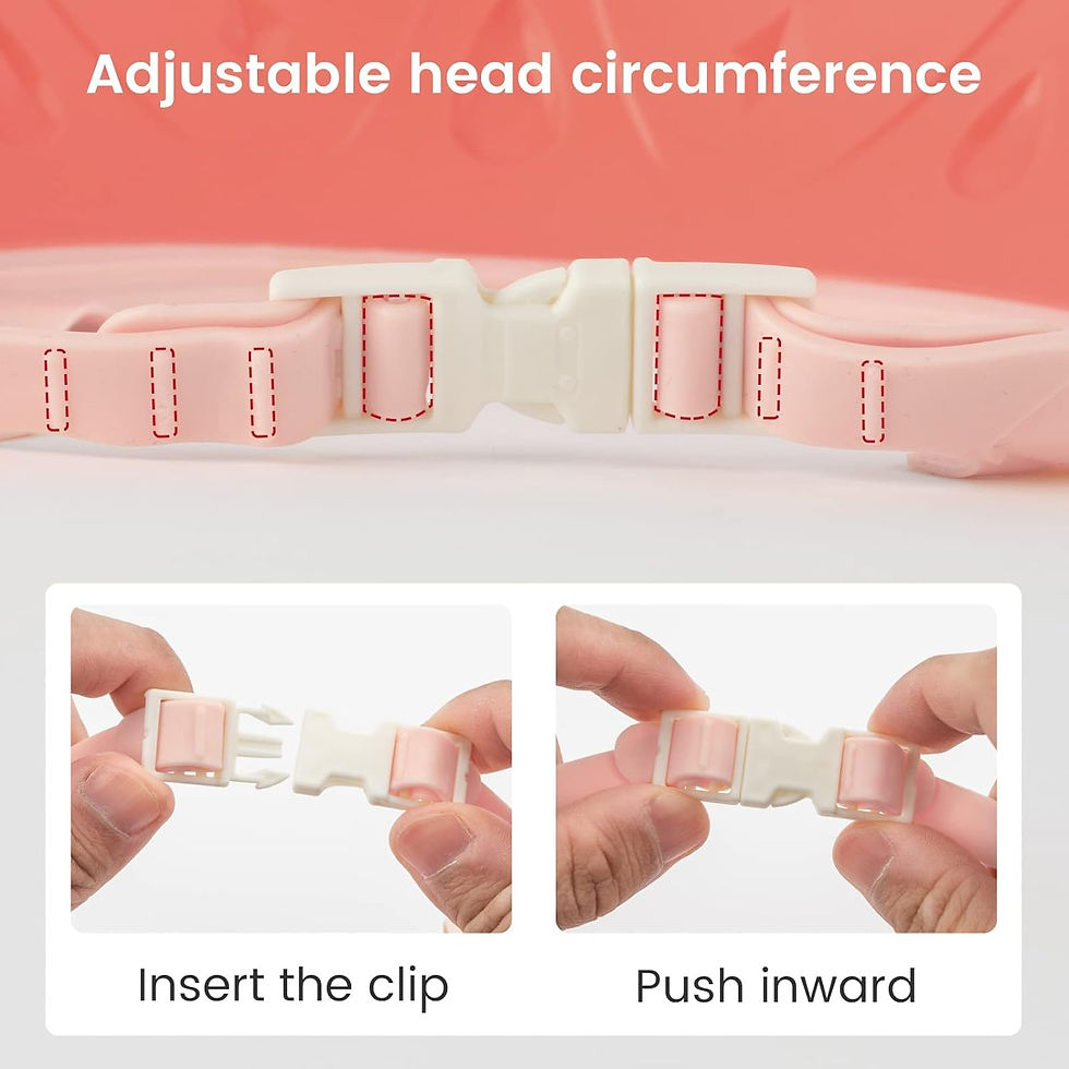 Thumbnail: FUNUPUP Baby Shower Cap, Adjustable Visor for Hair Washing, Pink