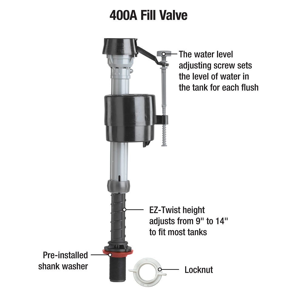 Thumbnail: Fluidmaster Toilet Fill Valve and Flush Seal Repair Kit x cubic K-400A-023
