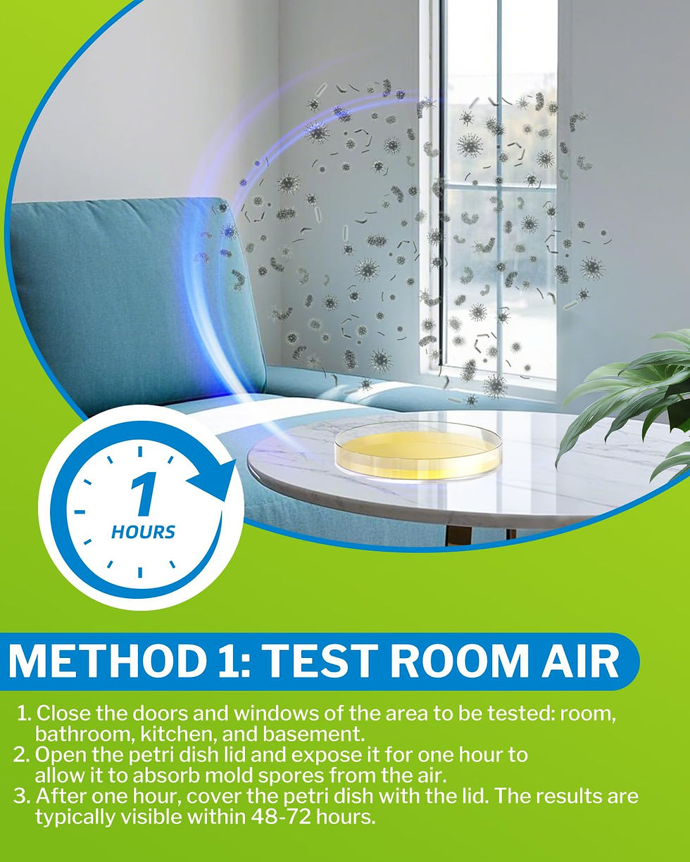Thumbnail: Home Mold Test Kit 6 pcs � DIY Air & Surface Mold Detection + Lab Analysis