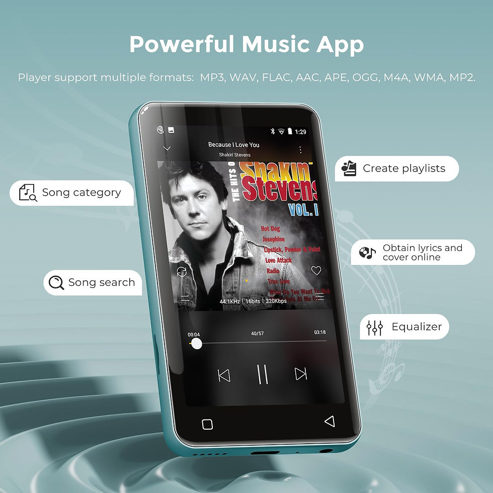 Thumbnail: innioasis 80GB MP3 Player with Bluetooth, 4" Screen, Parental Controls