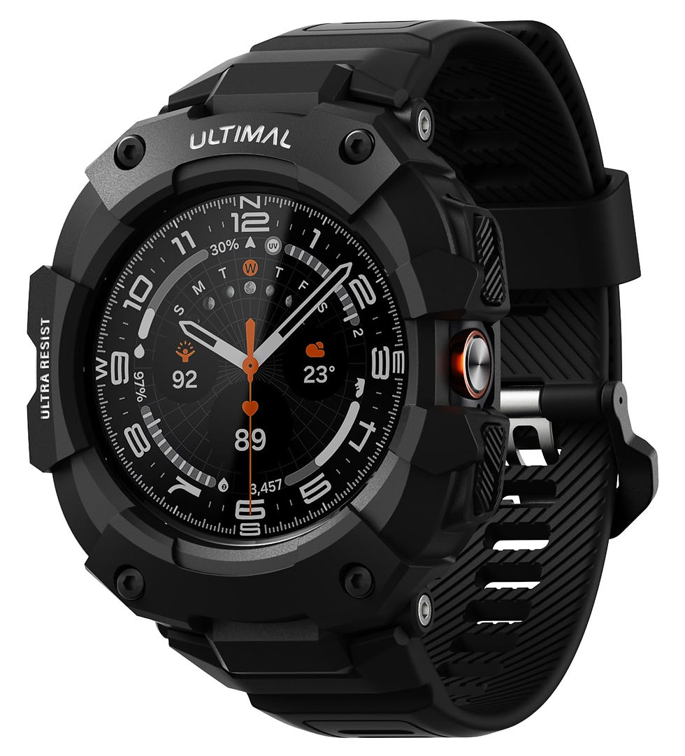 ULTIMAL Bands for Samsung Galaxy Watch Ultra 47mm, Rugged Sports Case, Black