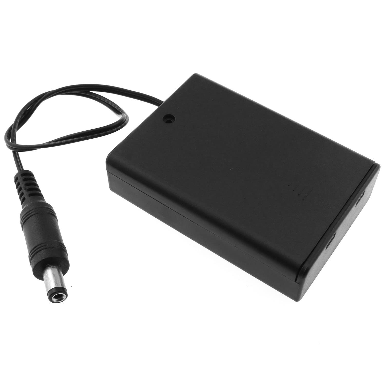 RLECS AA Battery Holder Box, 3x1.5V, with DC 5.5mm Connector & Switch