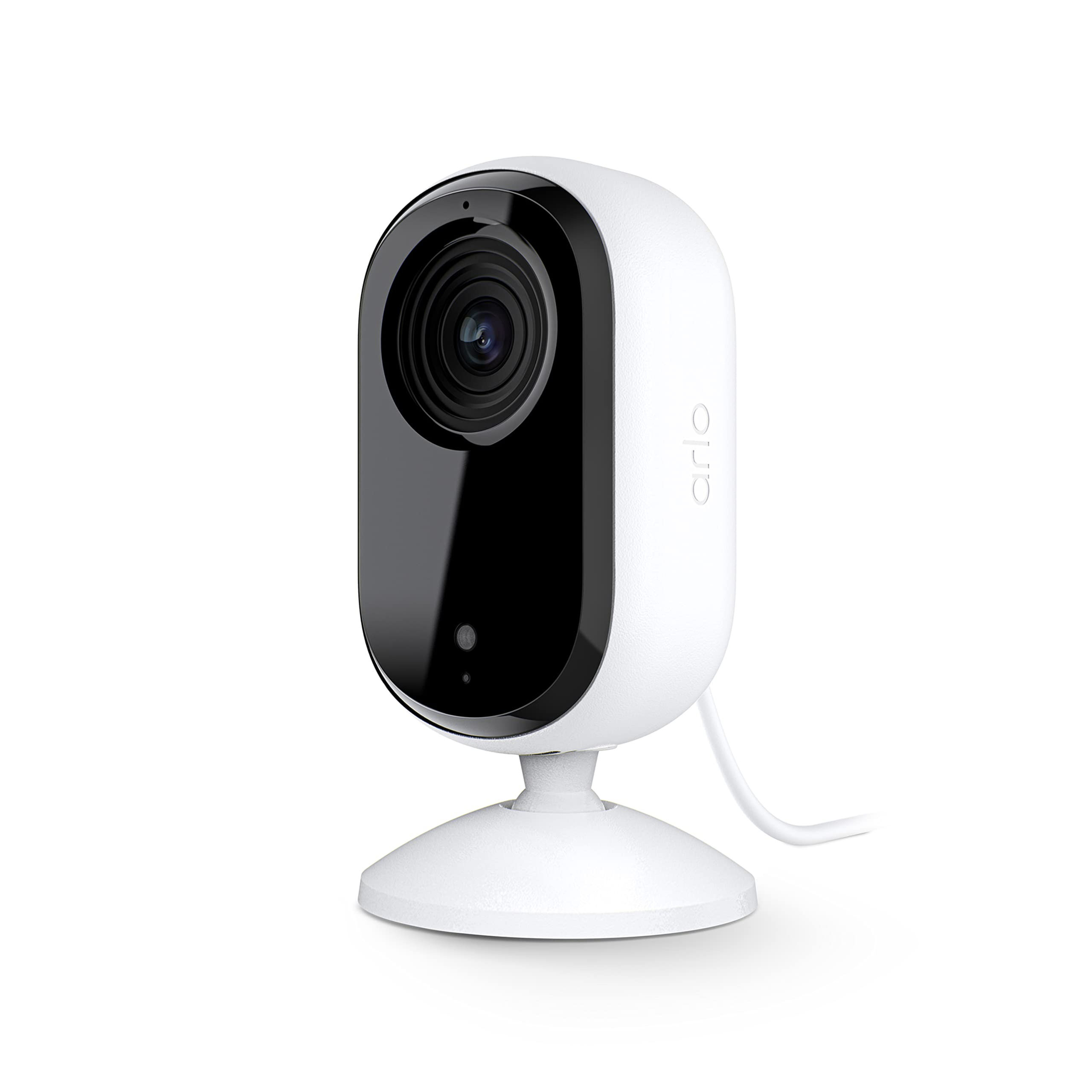 Arlo Essential 2K Security Camera, Indoor Only, Baby Monitor & Pet Camera, White