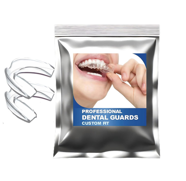 Clear Upper & Lower Gum Shield, 2-Pack, Dental Night Guard for Teeth Grinding