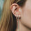 Thumbnail: Flat Ripple with Pearl Earrings