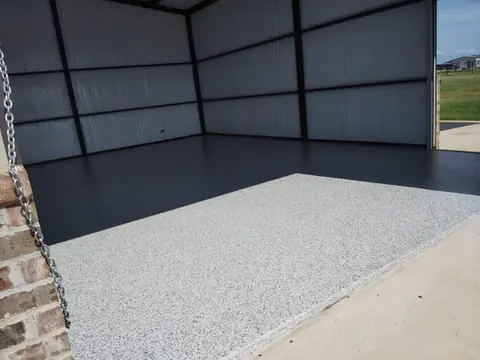 New garage floor epoxy coating