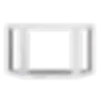 White three-pane bay window