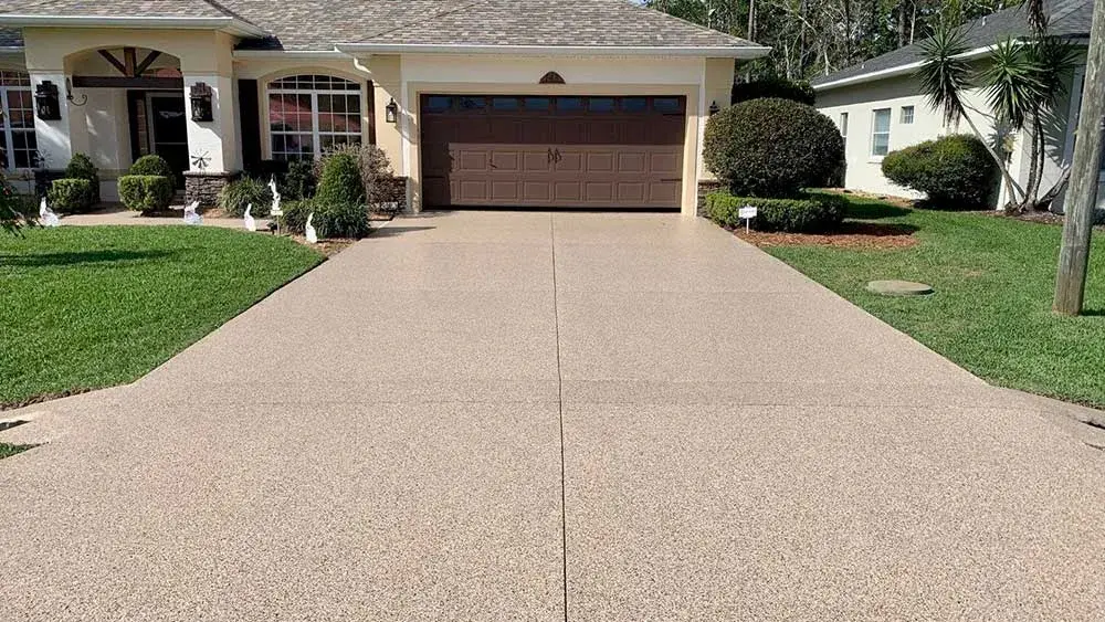 New driveway coating enhances home curb appeal