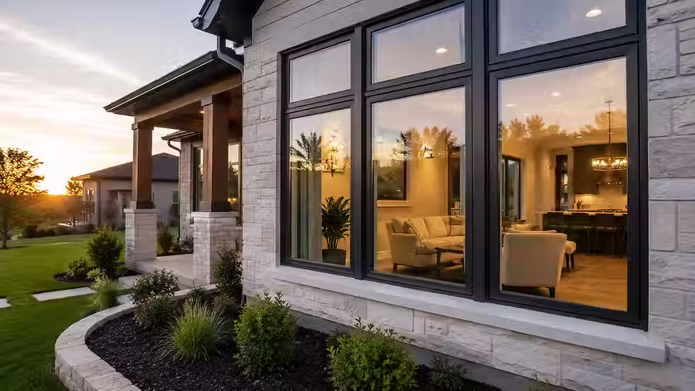 Energy-efficient Andersen window replacement installed in a modern Texas home to reduce heating and cooling costs.