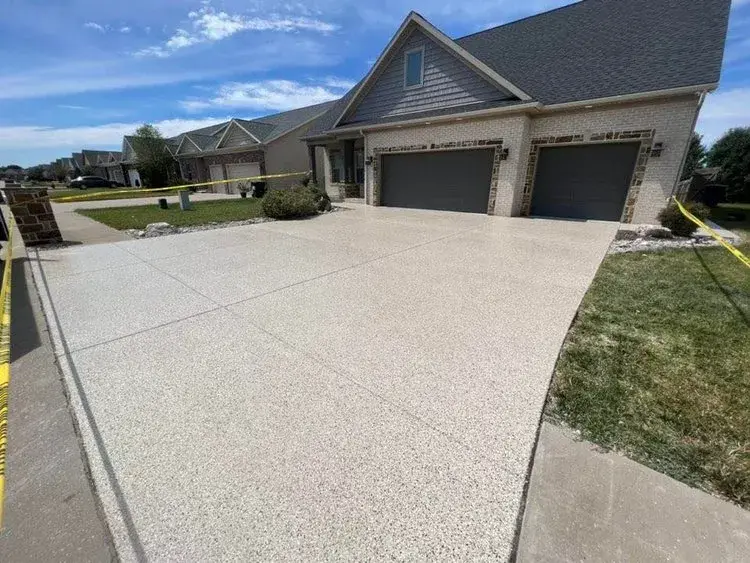 New driveway coating: enhancing curb appeal of a suburban home