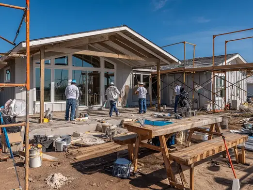Home remodeling contractors working on a home renovation in Texas City.