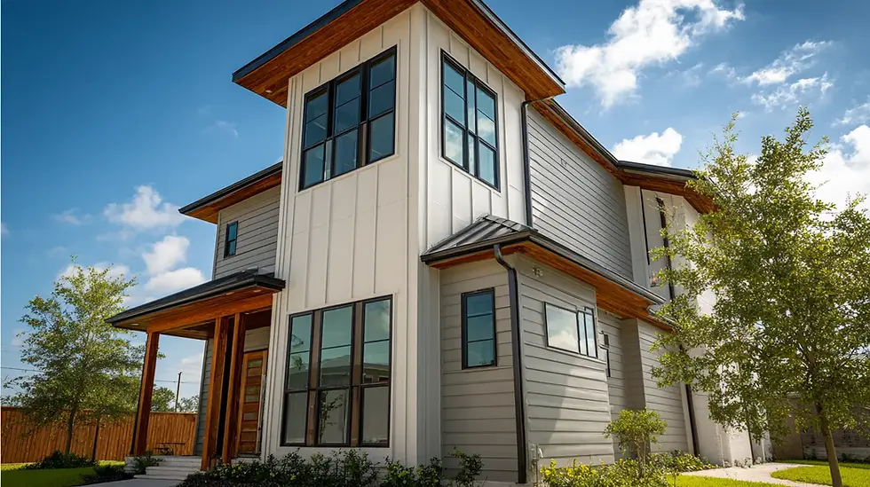 Custom insulated siding on a home in Texas City.