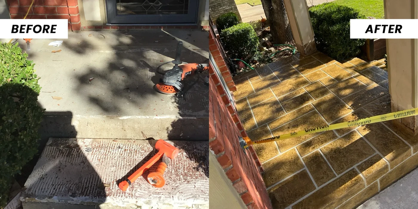 Before & After porch makeover: Concrete coating transformation