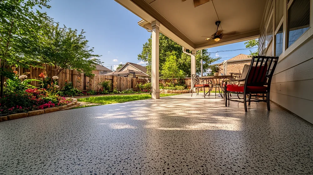 How Durable Are Decorative Flake Systems for Patios in Texas?