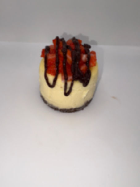 Chocolate covered strawberry mini cheesecake
