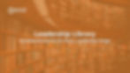 Library shelves with books, orange overlay. Text: Leadership Library, Curated Resources for Every Leadership Stage. Novum Partners logo.