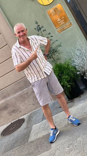Philippe in front of Osteria Francescana, Modena, Italy