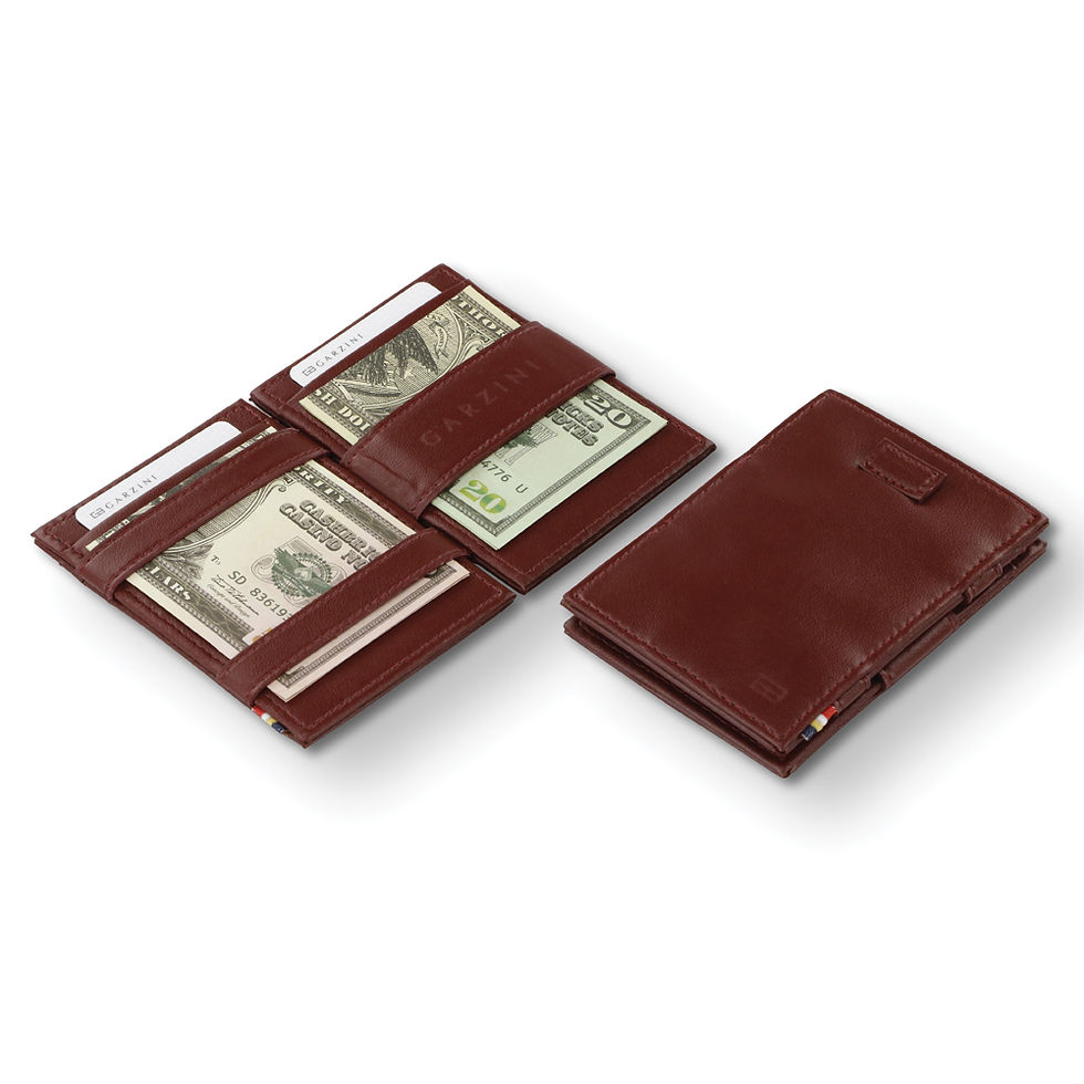 Thumbnail: Garzini Cavare Magic Wallet - Cactus Burgundy (Vegan)