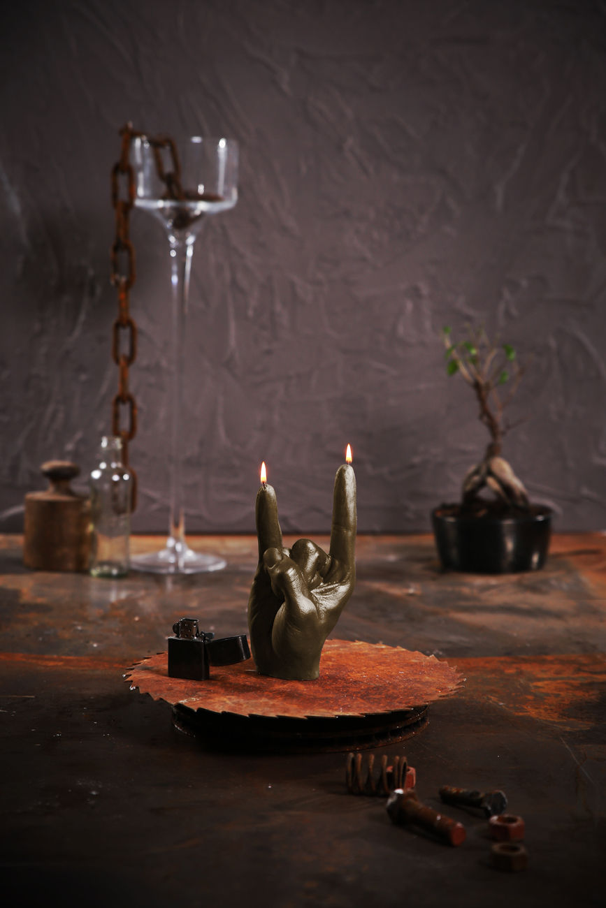 Thumbnail: Candellana Hand RCK Candle - Brown