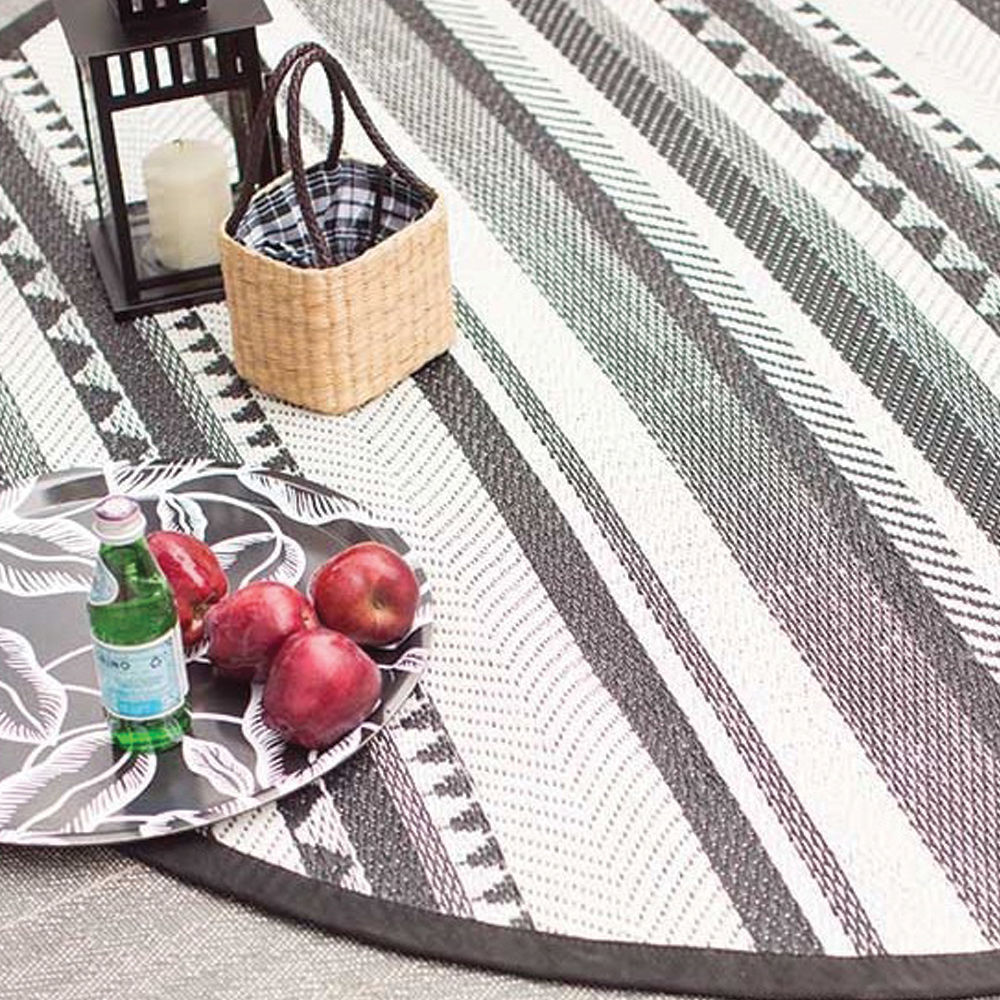PDM Inari Round Mat - Black/White (Dia. 120 cm)