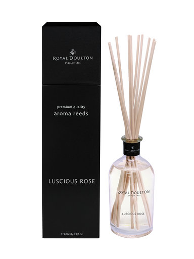 Luscious Rose Aroma Reeds Black Diffuser (200ml)