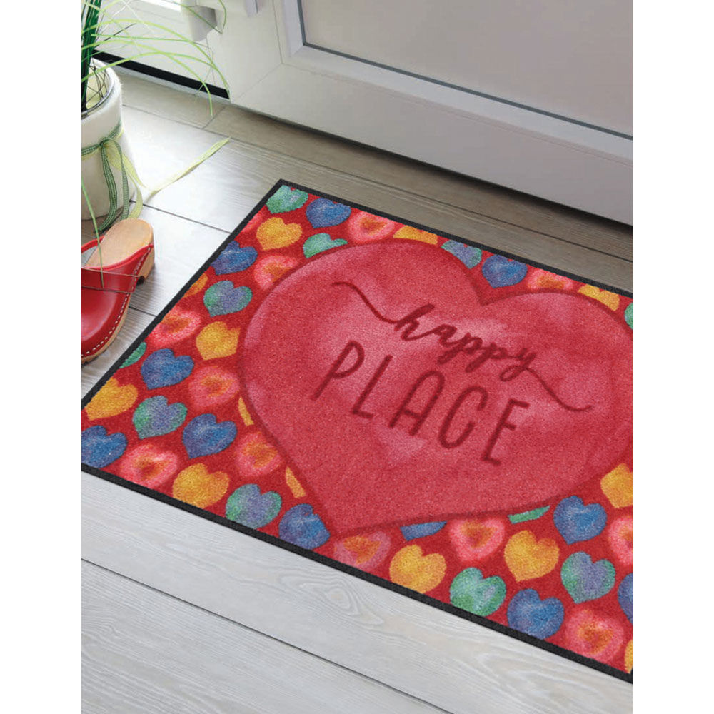 Salonloewe Floor Mat Design - Happy Place Heart (50 x 75cm)