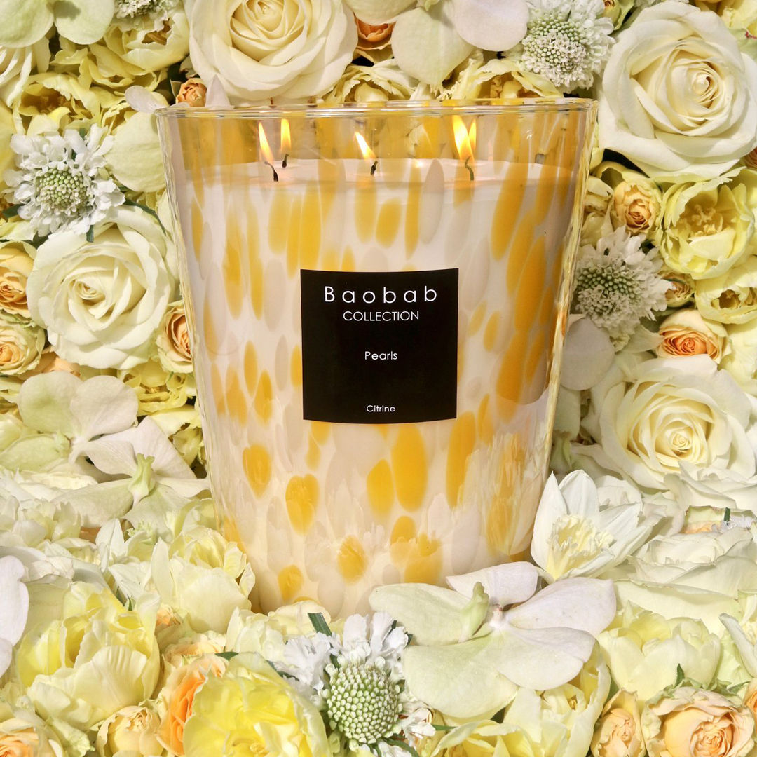 Baobab Collection Citrine Pearls Candle (Maxi Max)