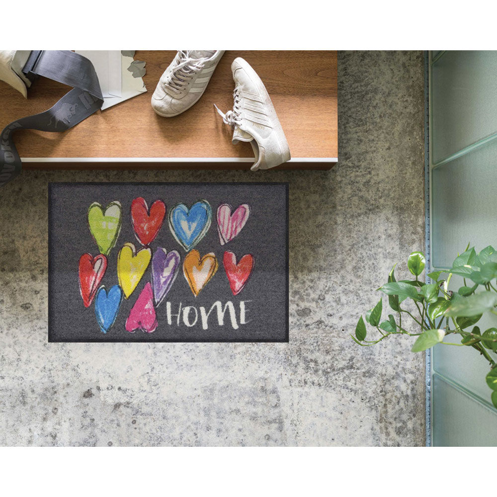 Salonloewe Floor Mat Design - Funky Hearts Home (50 X 75 cm)