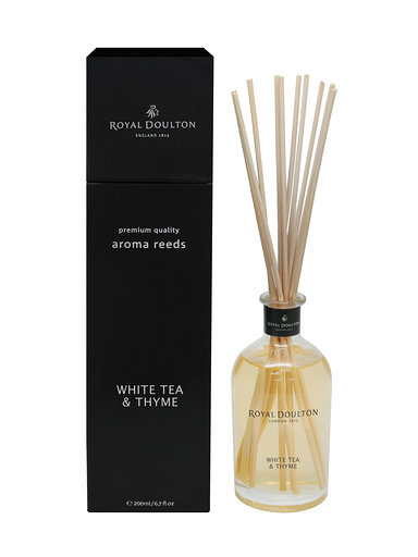 White Tea & Thyme Aroma Reeds Black Diffuser (200ml)