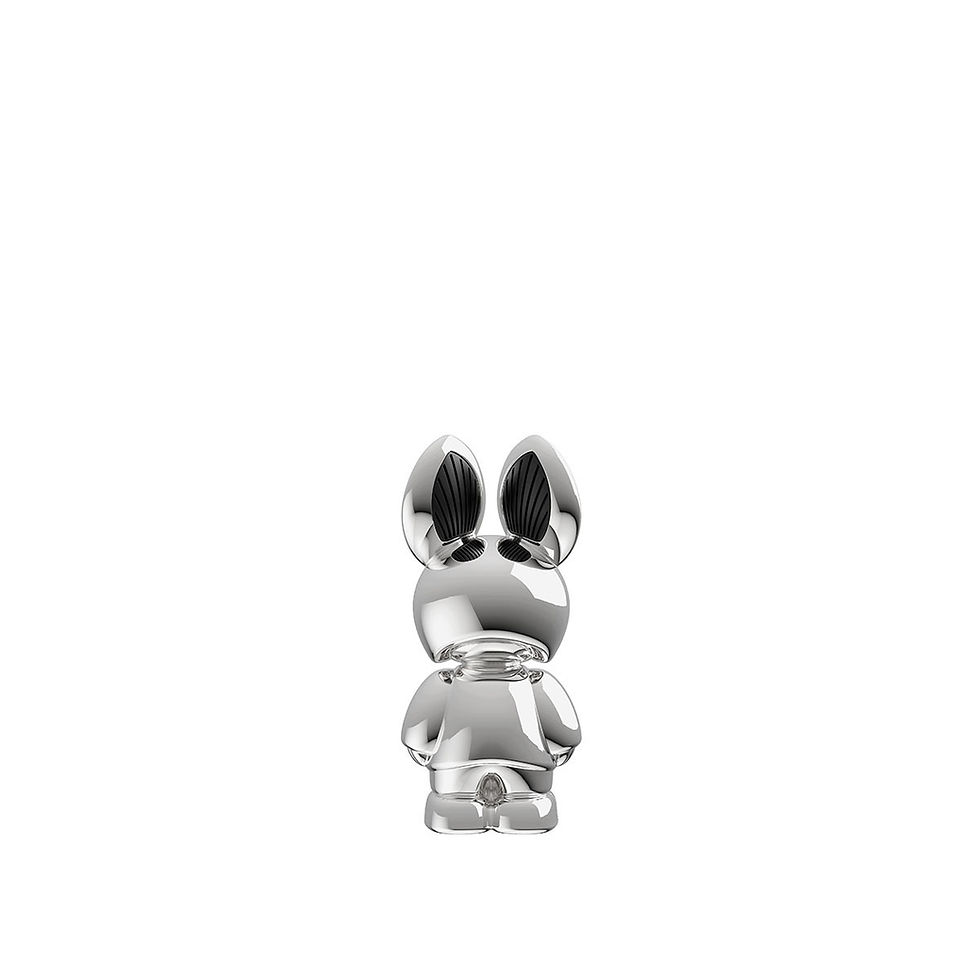 Thumbnail: Mr & Mrs Fragrance NFT IMale Scented Art Toy 35cm – Chrome Silver (Oak Wood)