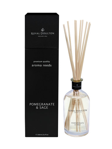 Pomegranate Sage Aroma Reeds Black Diffuser 200ml Flaming Queen Home