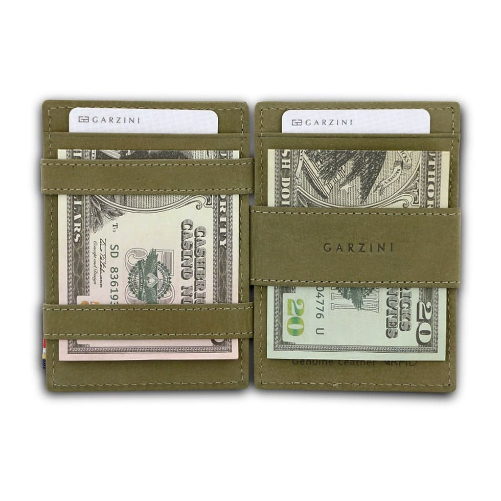 Thumbnail: Garzini Essenziale Magic Coin Wallet (Olive Green)