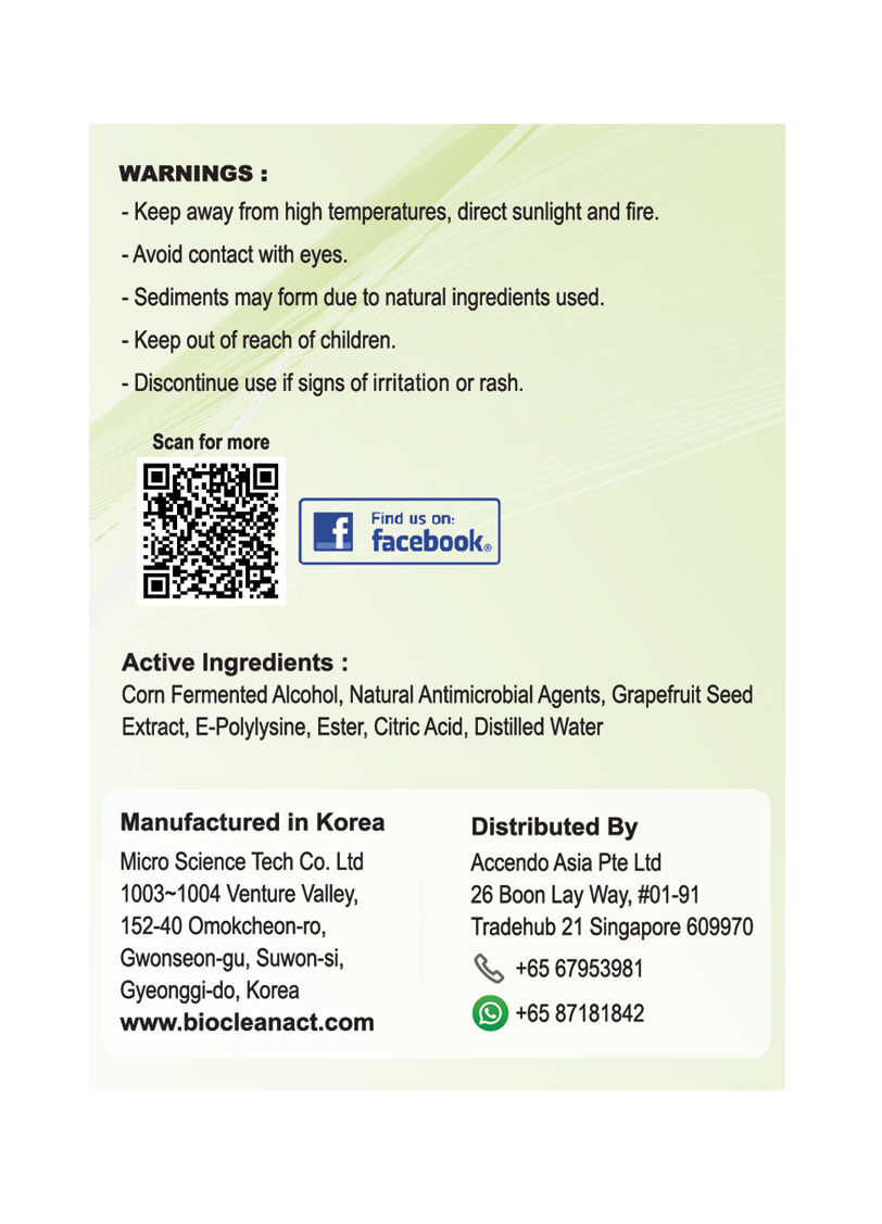 Thumbnail: Biocleanact Multi-Purpose Natural Disinfectant (500ML)