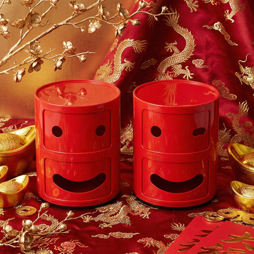 Kartell Componibili 2 Module Storage Unit - Red (Smile / Wink