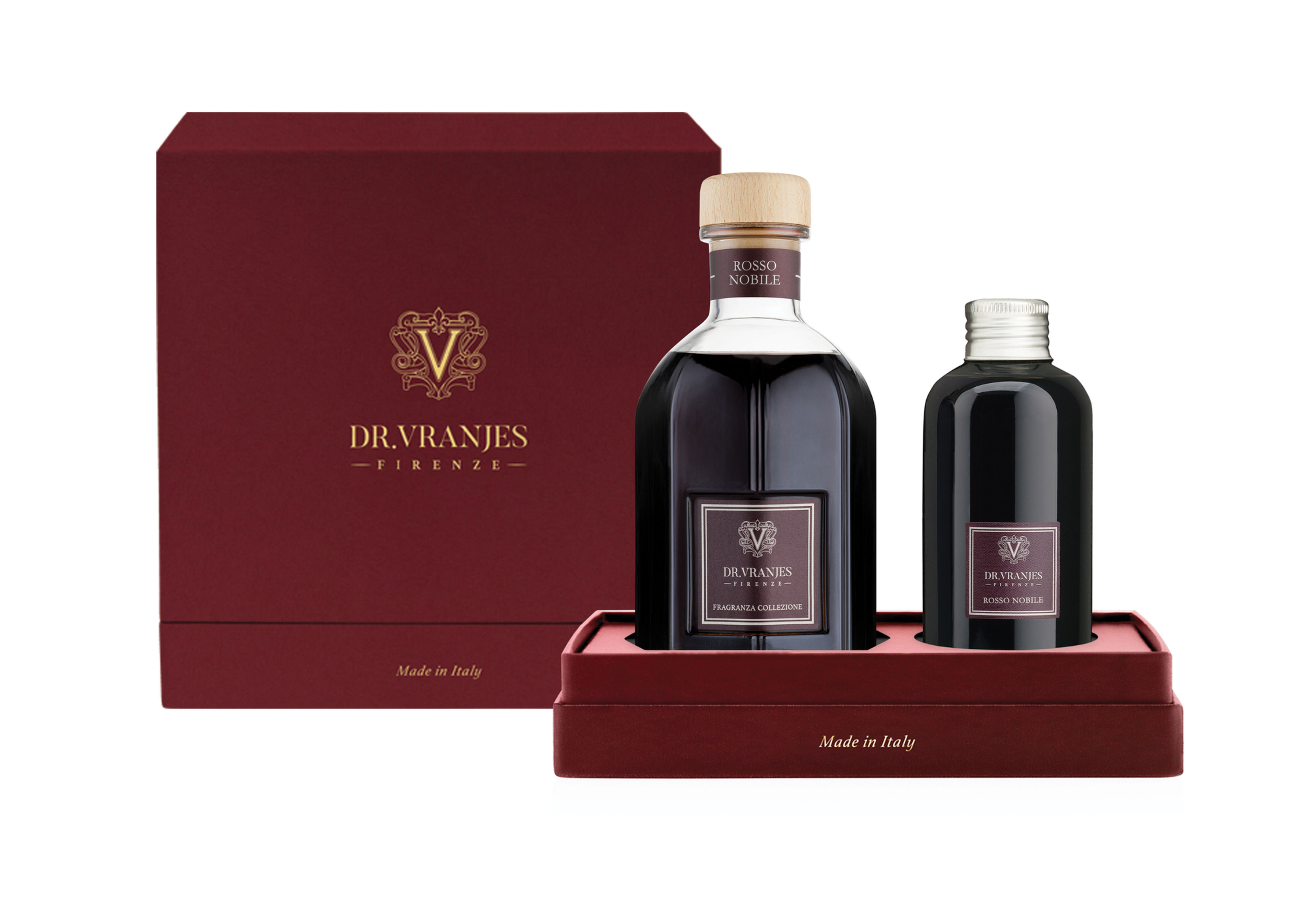 Vranjes Firenze Rosso Nobile 250ml Diff.+150ml Refill Red Gift Set